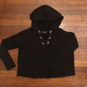 Beyond Yoga Over Tied Cropped Pullover Sweatshirt